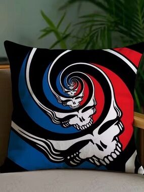 Grateful Dead Anmie Spiraling Stealie Anti-dust-mite plush Sofa cushion cover